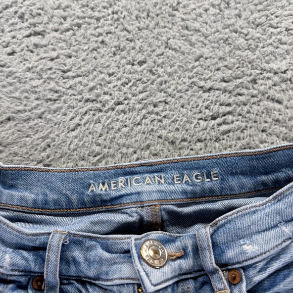 American Eagle Outfitters Real Goods Jeans Womens 10 Blue Denim Straight Baggy - Picture 4 of 12